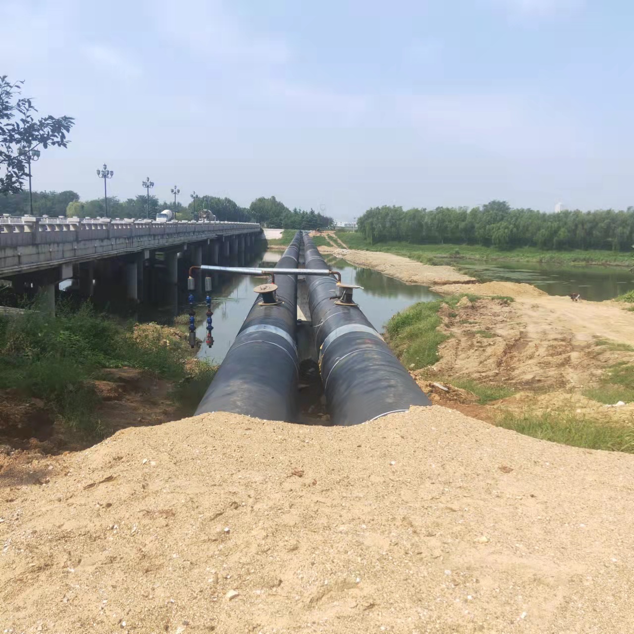 千家镇输油管道清洗